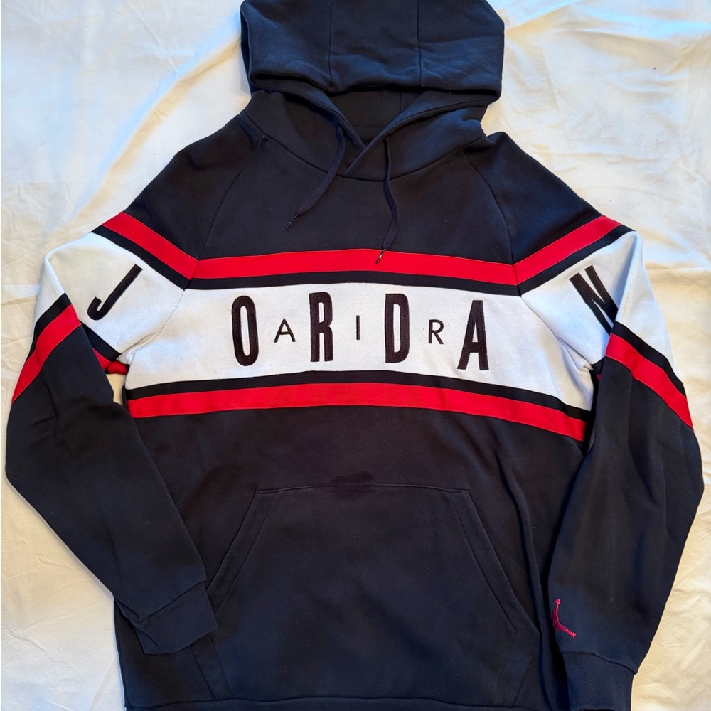 Jordan Black, White, and Red Men's Hoodie